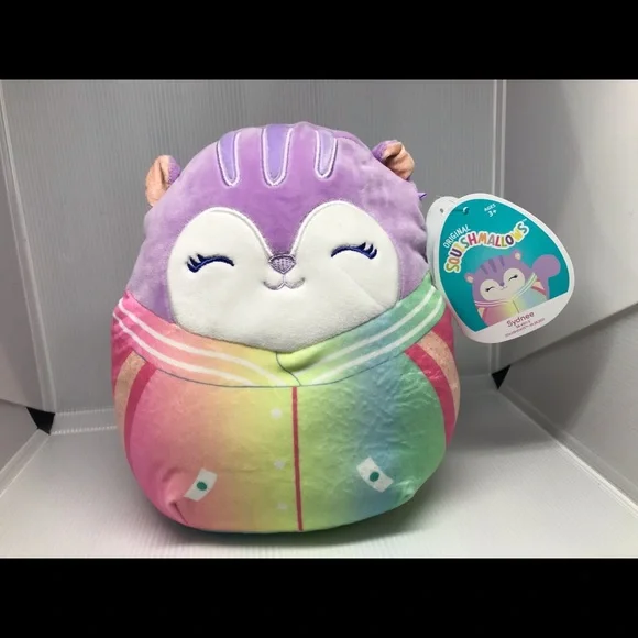 NWT Sydnee the Squirrel 8in Squishmallow Series 42 w/ Rainbow Fake Pjs - Picture 2 of 5